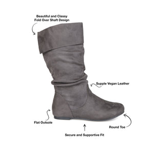 SHELLEY KNEE HIGH BOOTS IN FAUX SUEDE