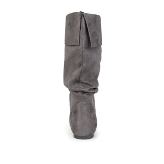 SHELLEY KNEE HIGH BOOTS IN FAUX SUEDE