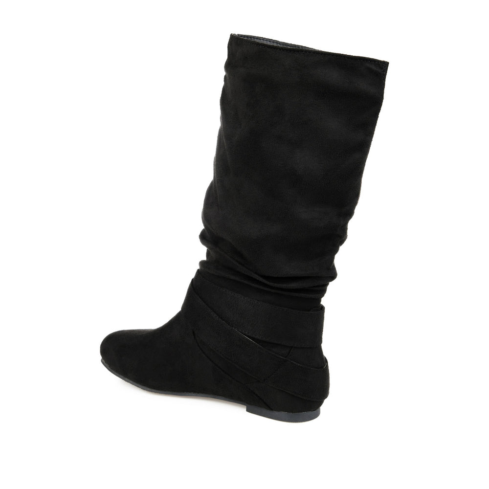 SHELLEY B KNEE HIGH BOOTS IN FAUX SUEDE