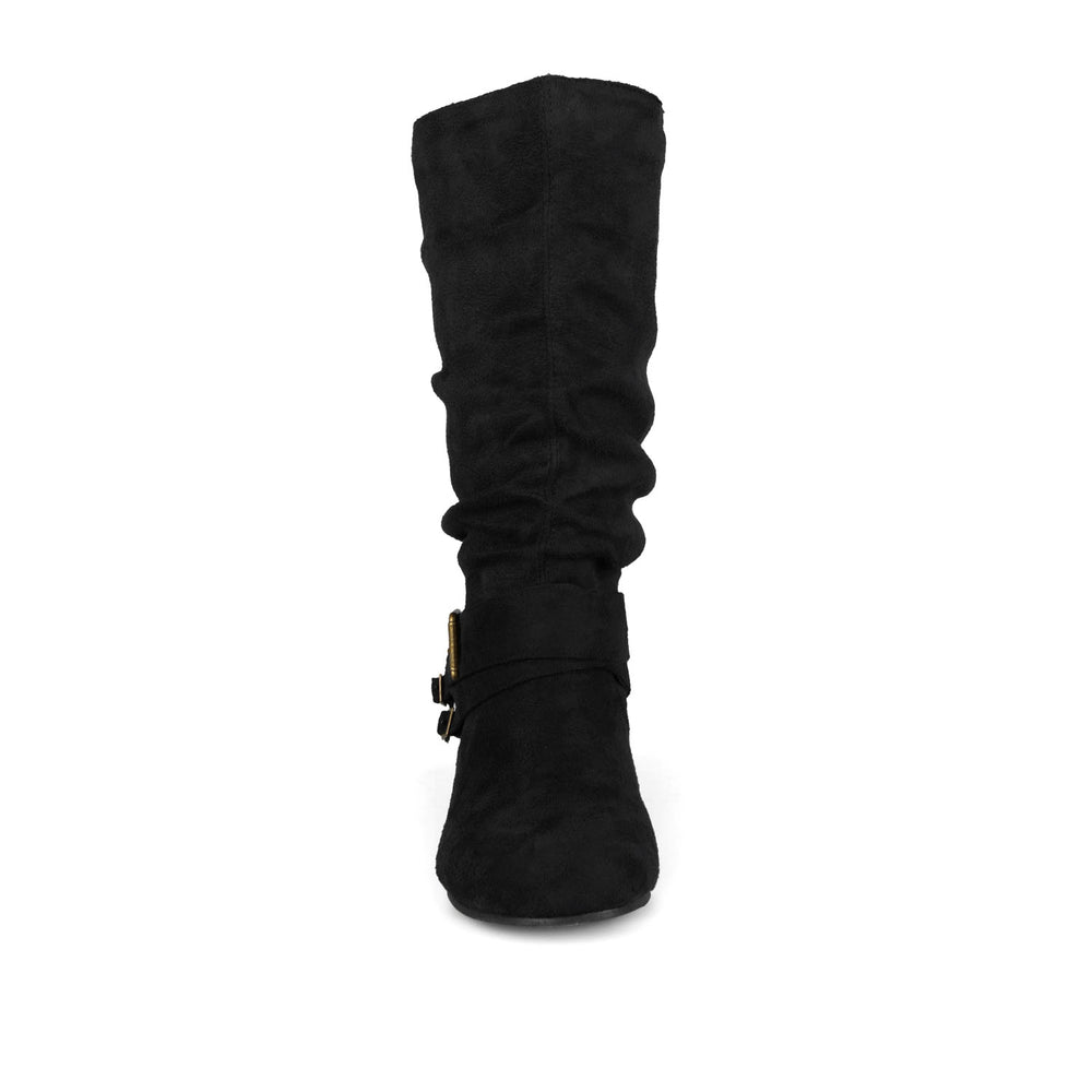 SHELLEY B KNEE HIGH BOOTS IN FAUX SUEDE