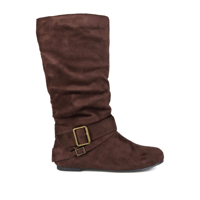 SHELLEY B KNEE HIGH BOOTS IN FAUX SUEDE