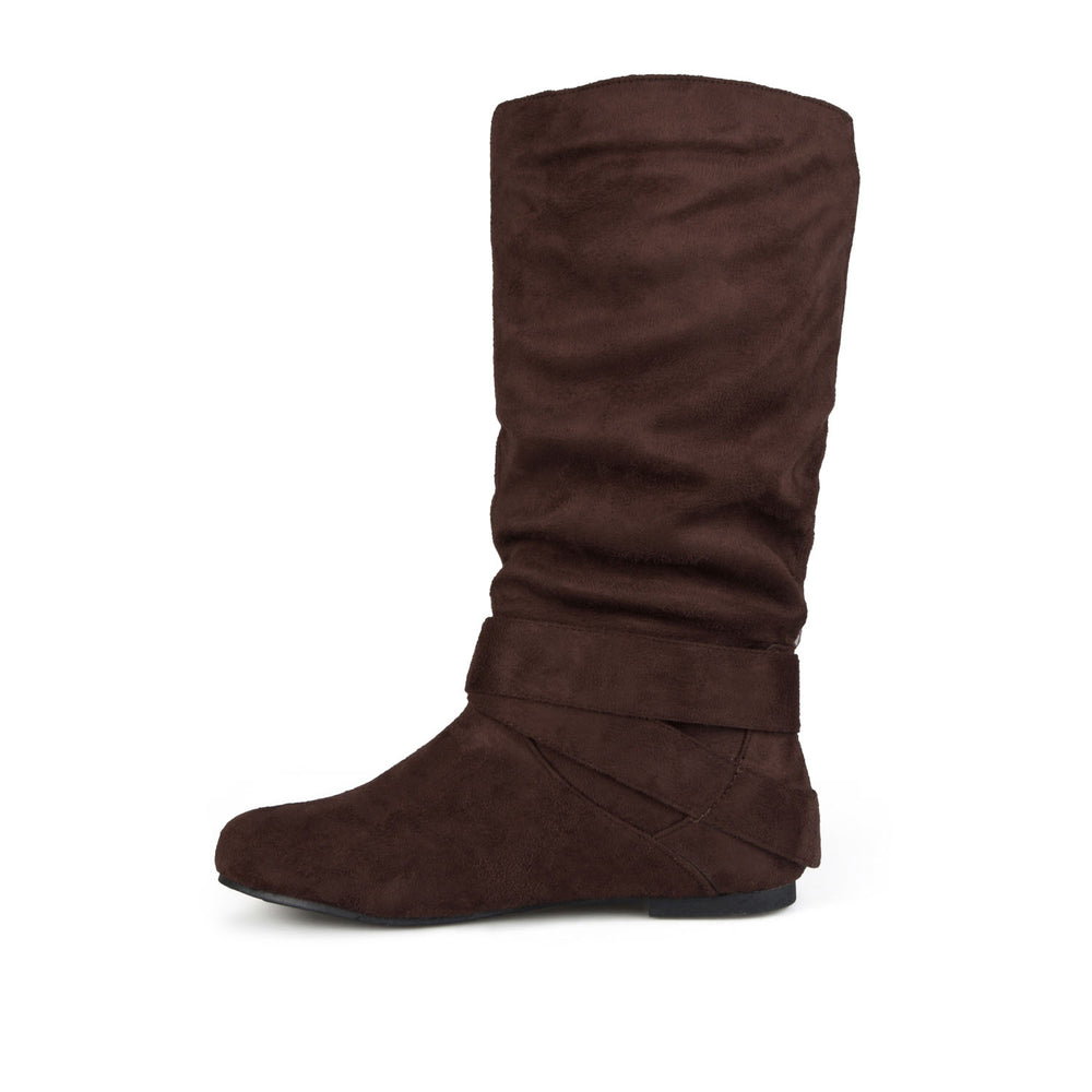 SHELLEY B KNEE HIGH BOOTS IN FAUX SUEDE