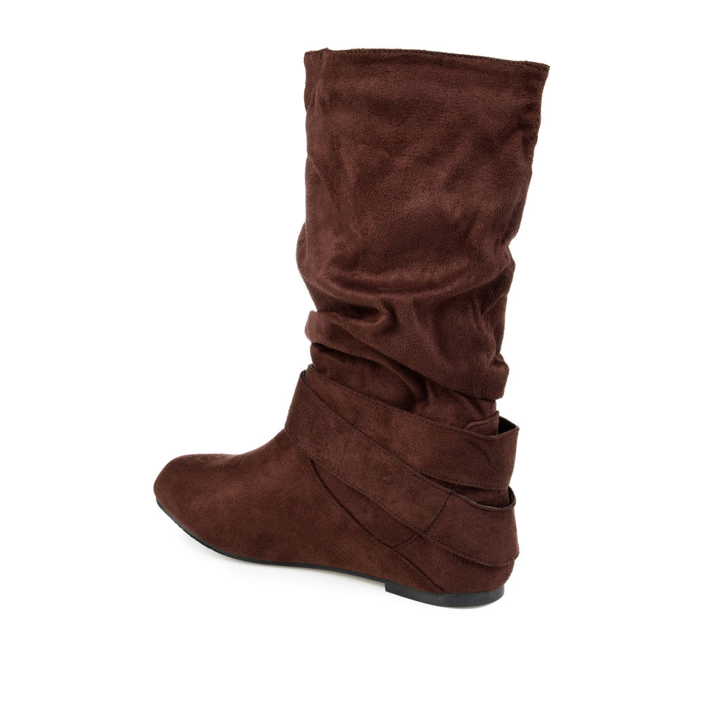 SHELLEY B KNEE HIGH BOOTS IN FAUX SUEDE