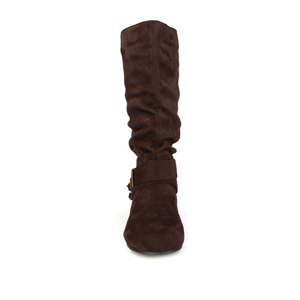 SHELLEY B KNEE HIGH BOOTS IN FAUX SUEDE