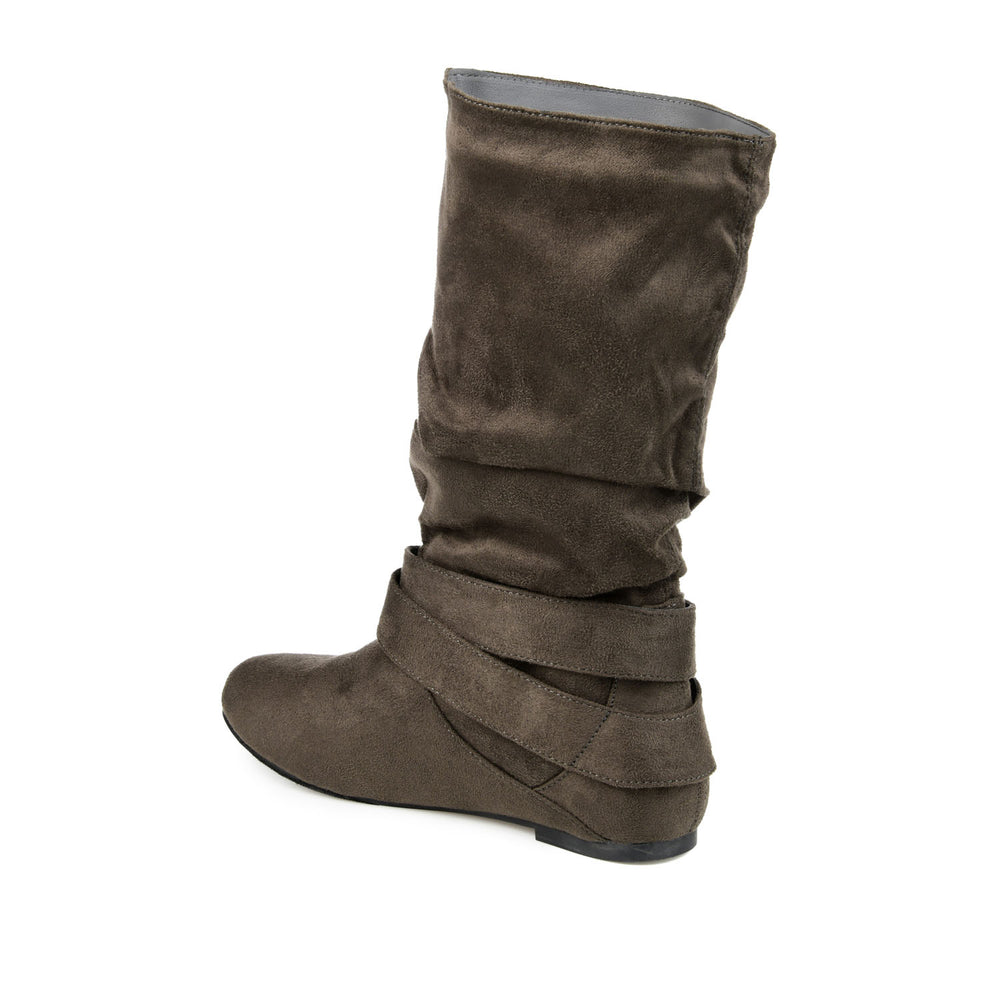 SHELLEY B KNEE HIGH BOOTS IN FAUX SUEDE