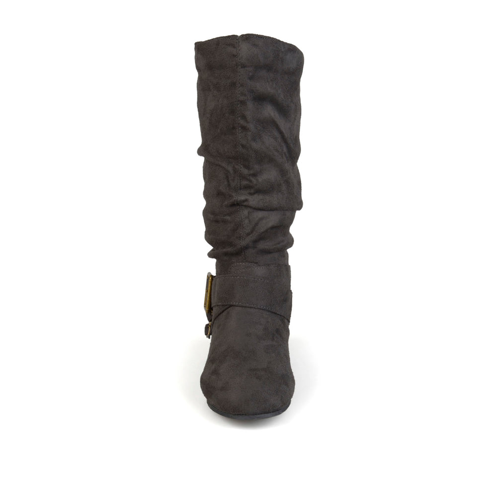 SHELLEY B KNEE HIGH BOOTS IN FAUX SUEDE