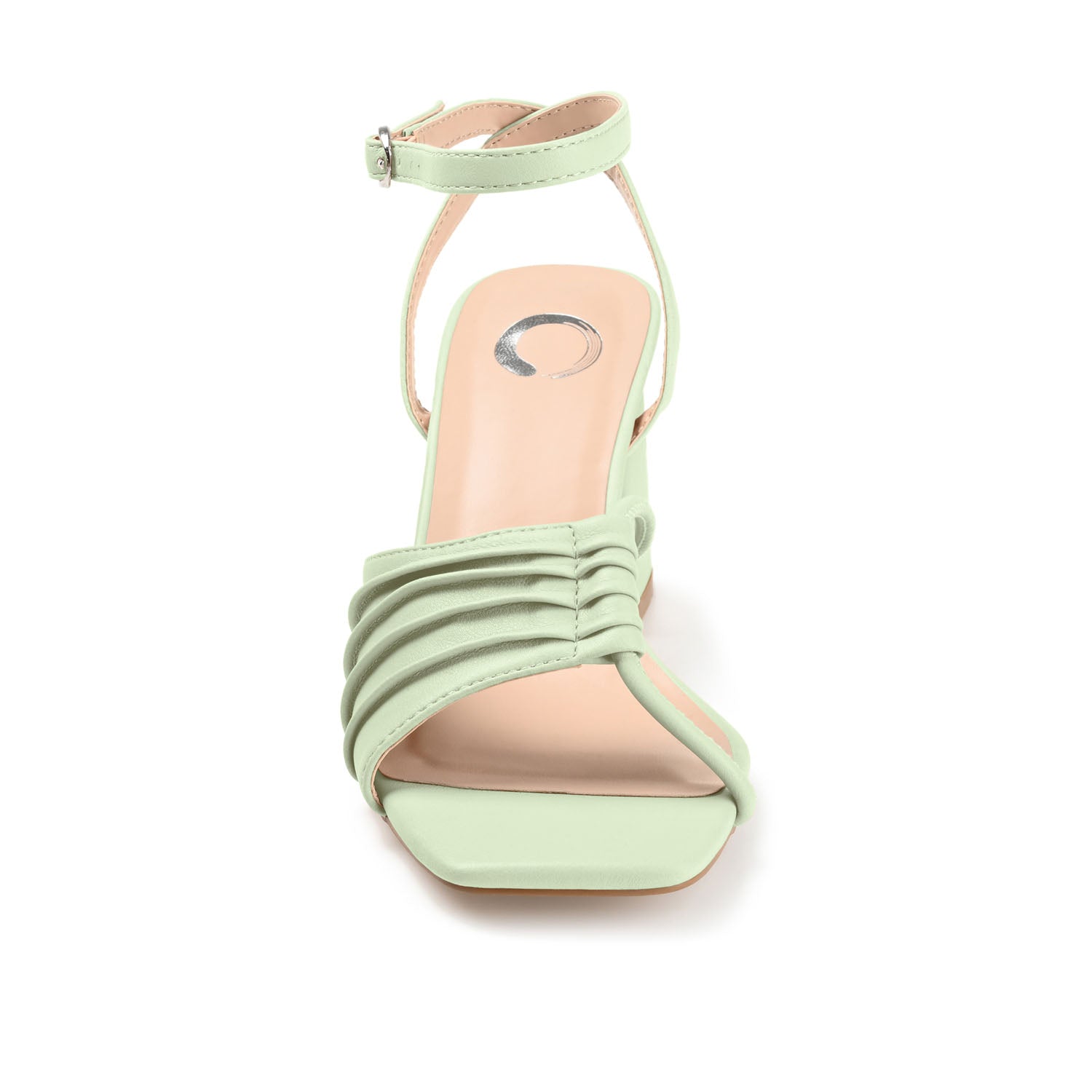 SHILLO STRAPPY BLOCK HEELS IN VEGAN LEATHER - Green