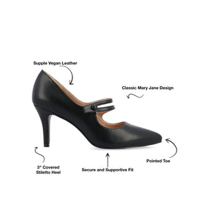 SIDNEY STILETTO PUMP HEELS IN NARROW - Black