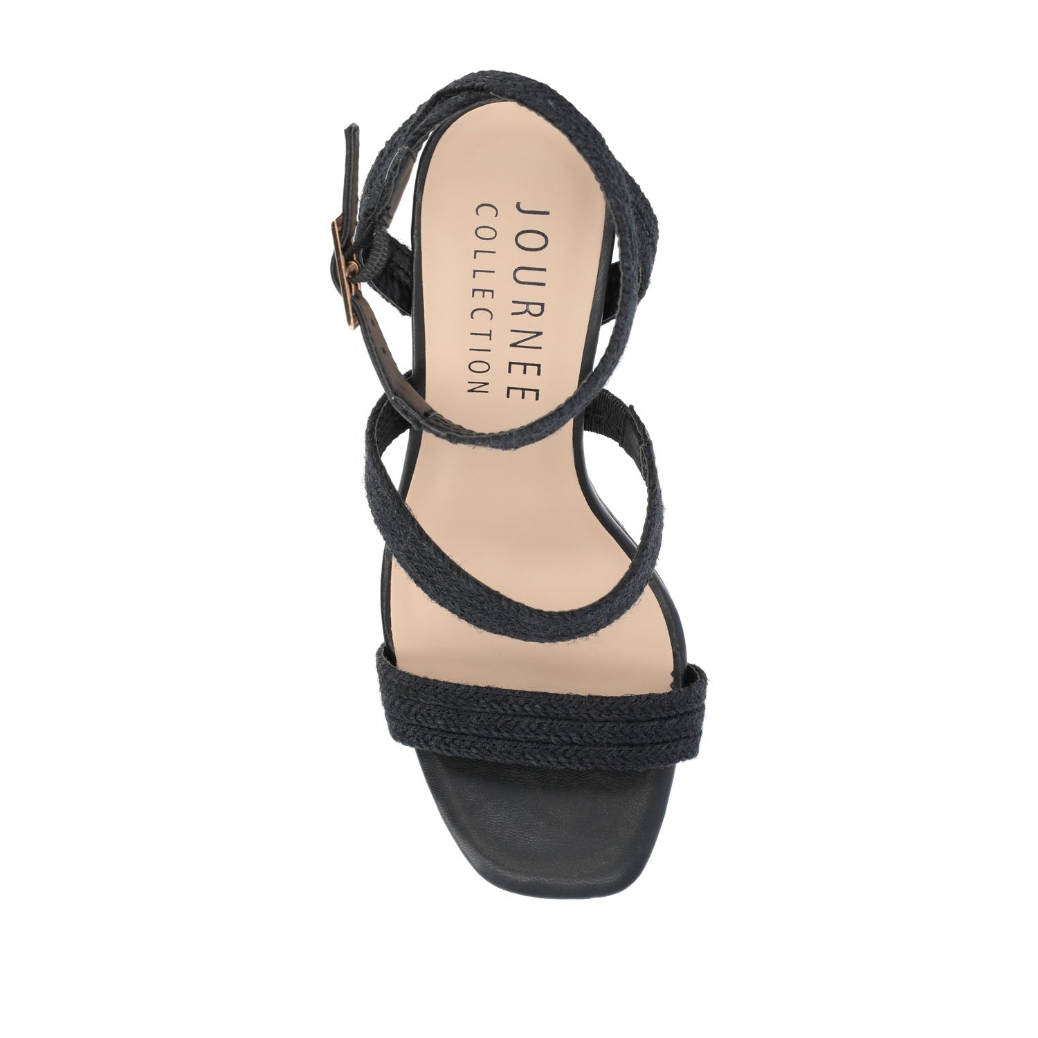 SIENNE HEELED SANDALS IN ROPE - Black
