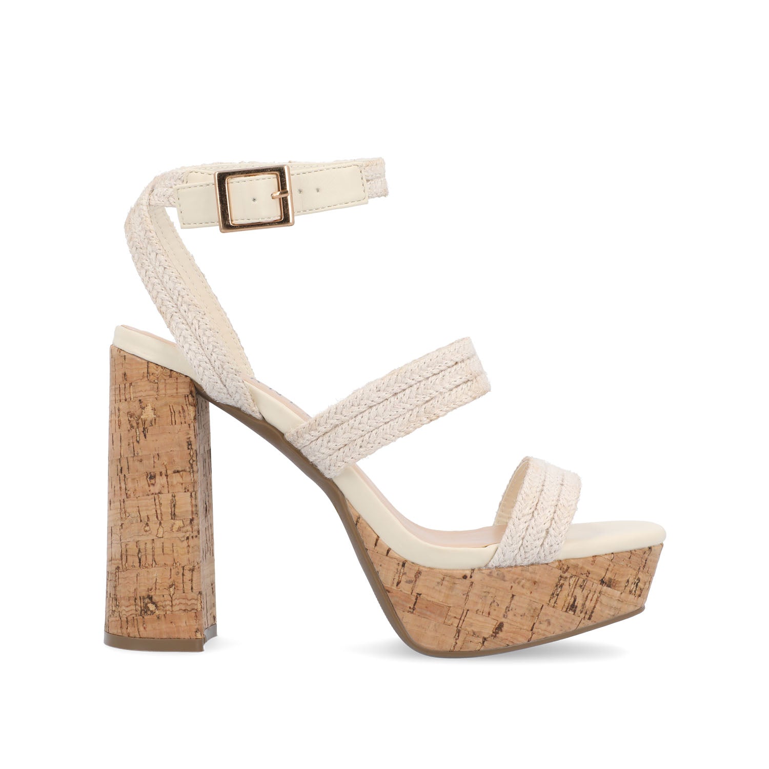 SIENNE HEELED SANDALS IN ROPE - Ivory