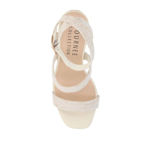 SIENNE HEELED SANDALS IN ROPE - Ivory