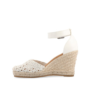 SIERRA WEDGE SANDALS IN VEGAN LEATHER - White