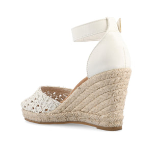 SIERRA WEDGE SANDALS IN VEGAN LEATHER - White