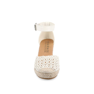 SIERRA WEDGE SANDALS IN VEGAN LEATHER - White