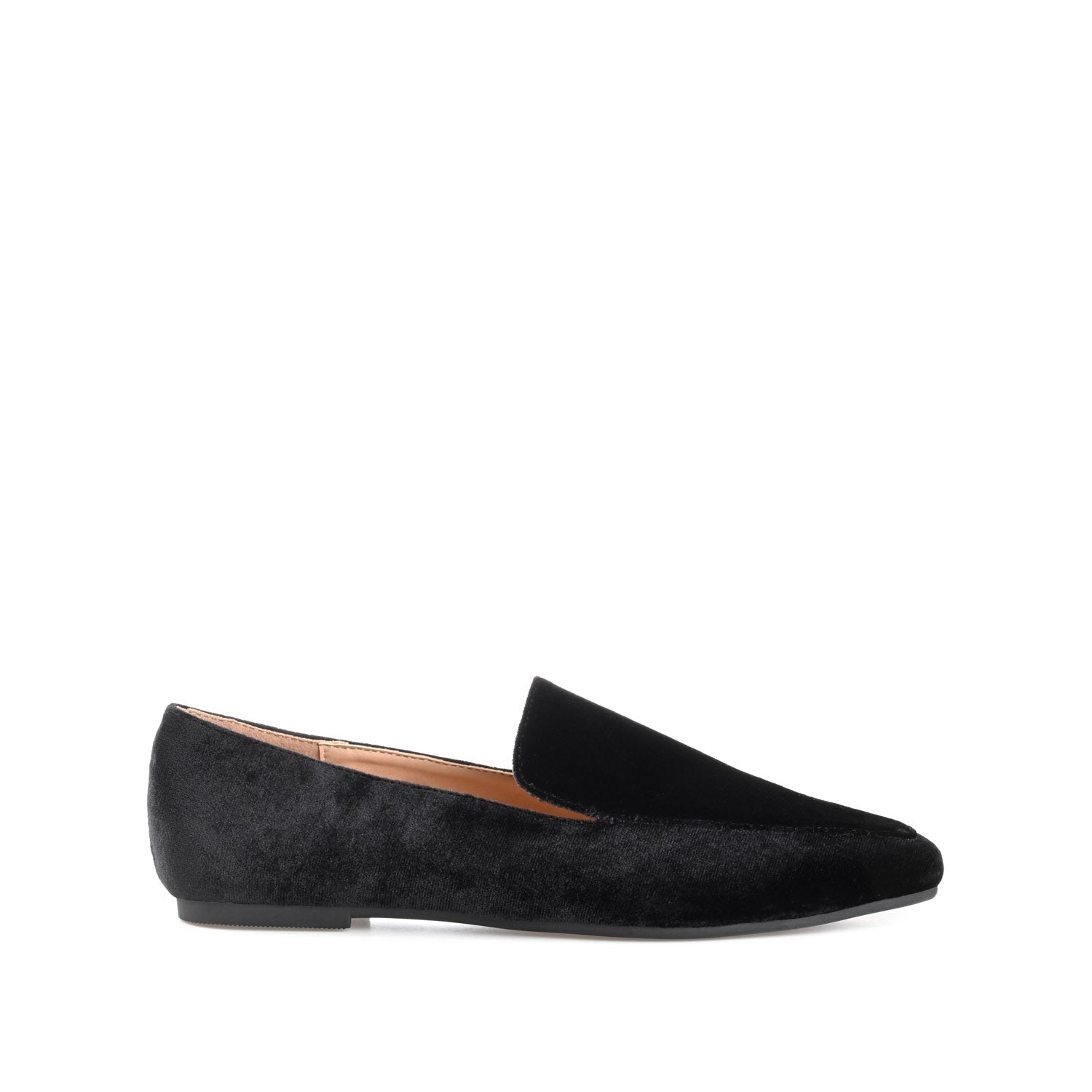 SILAS SQUARE TOE LOAFER IN VELVET - Black