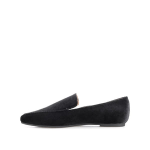 SILAS SQUARE TOE LOAFER IN VELVET - Black