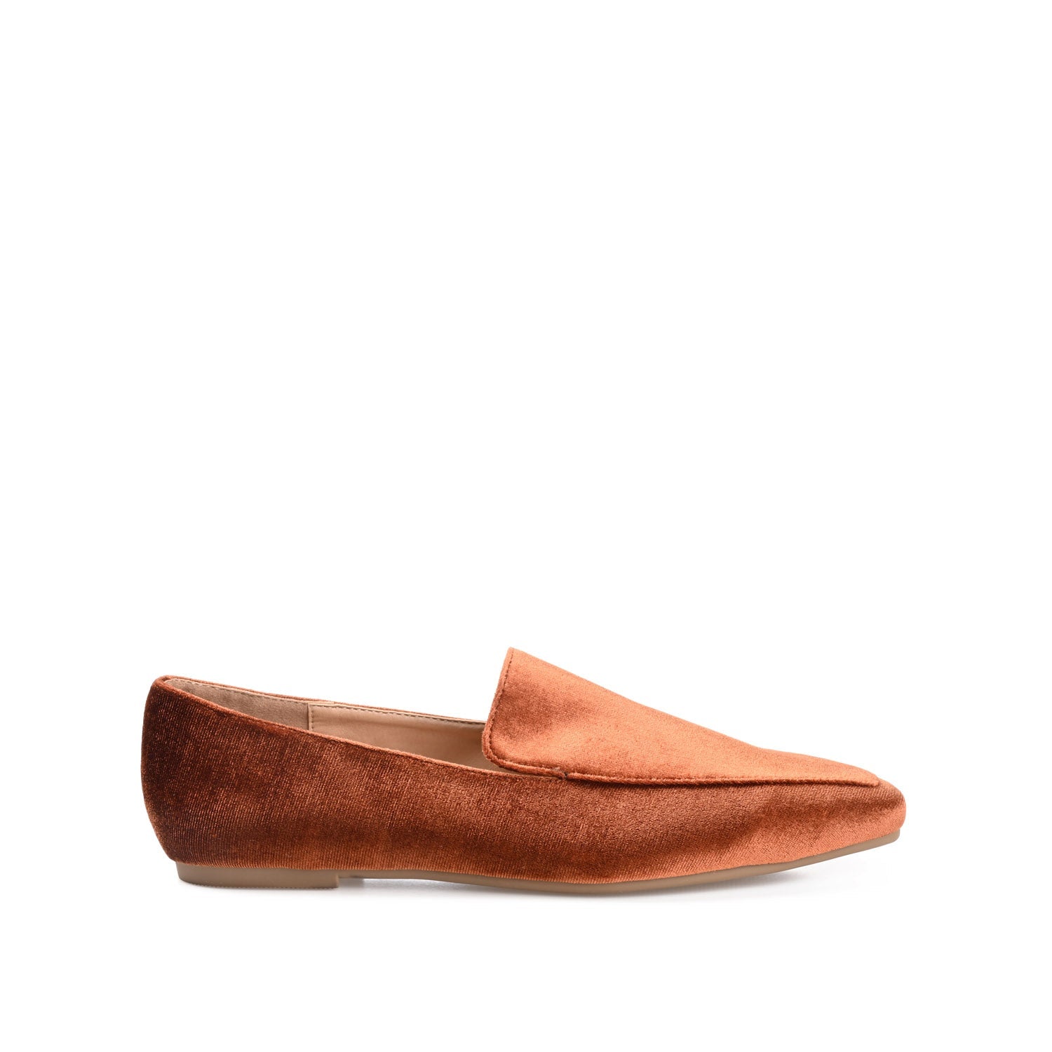 SILAS SQUARE TOE LOAFER IN VELVET - Brown