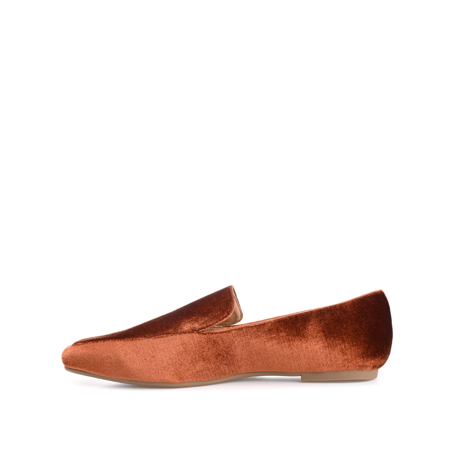 SILAS SQUARE TOE LOAFER IN VELVET - Brown