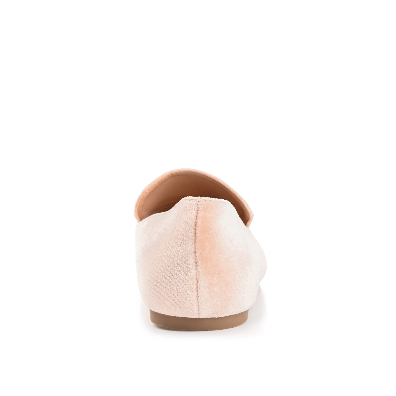 SILAS SQUARE TOE LOAFER IN VELVET - Nude
