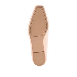 SILAS SQUARE TOE LOAFER IN VELVET - Nude
