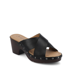 SILVANA CLOG SANDALS - Black