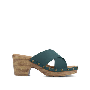 SILVANA CLOG SANDALS - Teal