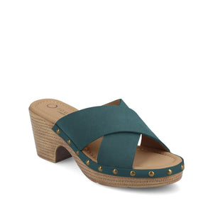 SILVANA CLOG SANDALS - Teal