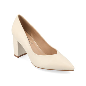 SIMONNE WARM SHADE PUMP HEELS IN WIDE - Cream