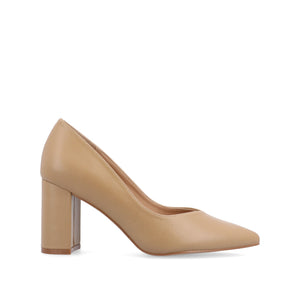 SIMONNE WARM SHADE PUMP HEELS IN WIDE - Honey