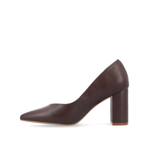 SIMONNE COOL SHADE PUMP HEELS IN WIDE - Mahogany
