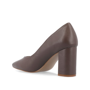 SIMONNE WARM SHADE PUMP HEELS IN WIDE - Truffle