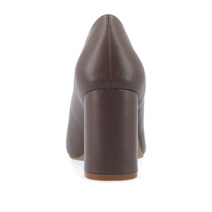 SIMONNE WARM SHADE PUMP HEELS IN WIDE - Truffle