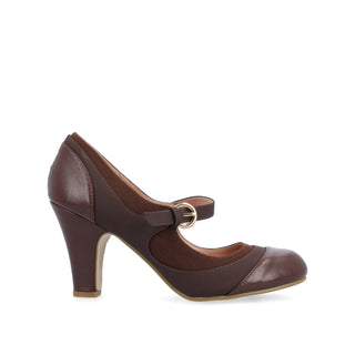 SIRI MARY JANE PUMP HEELS IN FAUX & TWEED