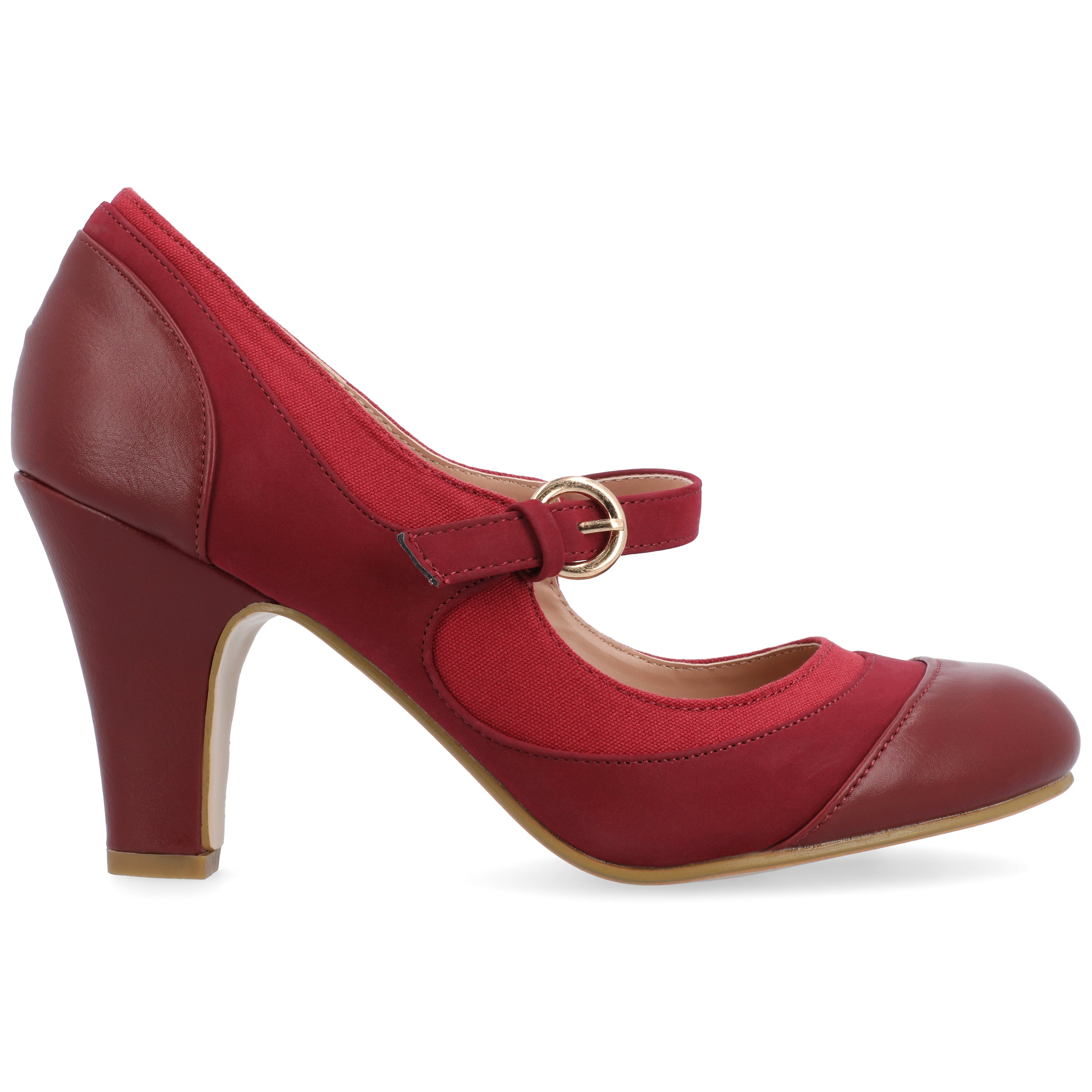 Unique Vintage 1970s Red Patent Leatherette Mary Jane Heels