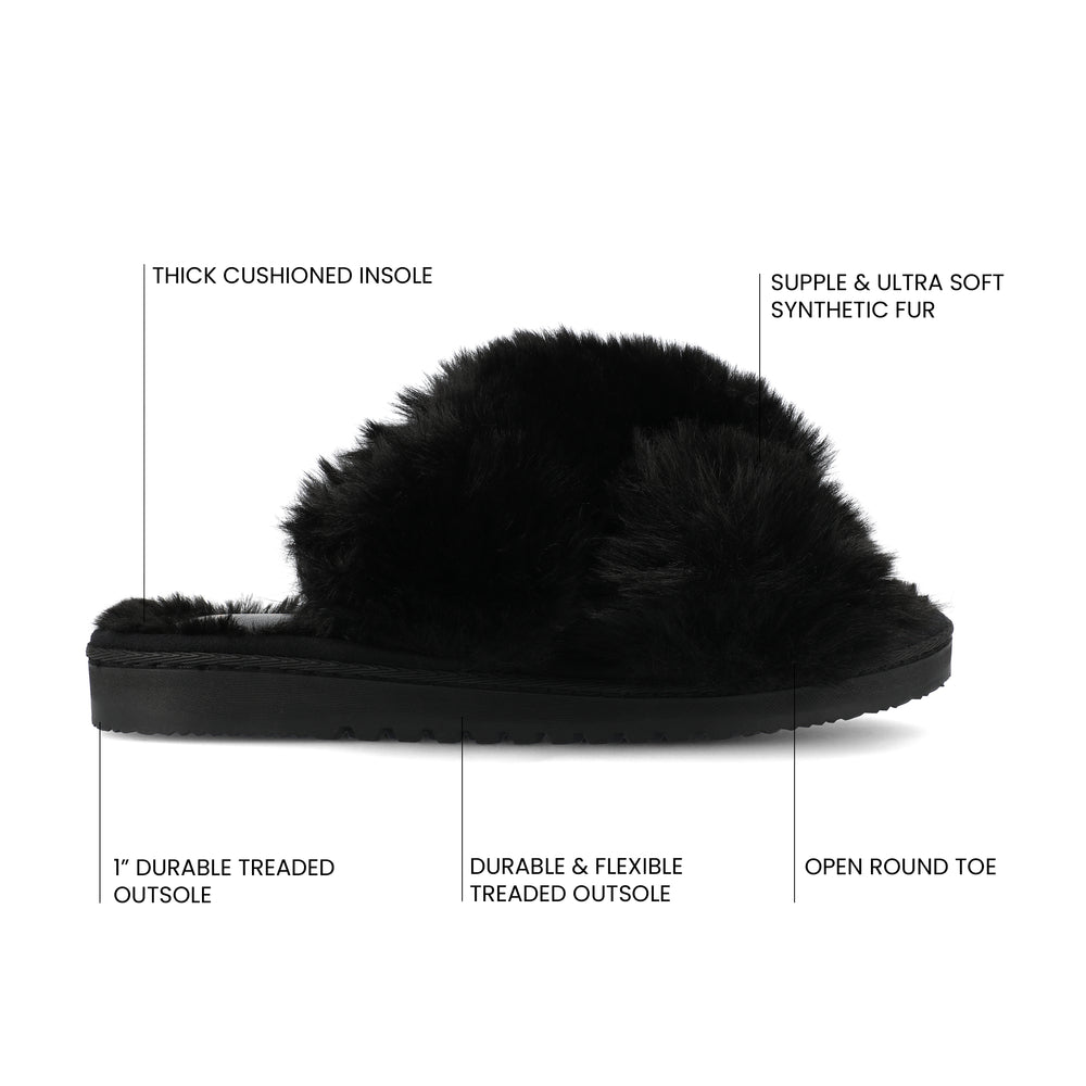 SKYLAH SLIPPERS IN FAUX FUR