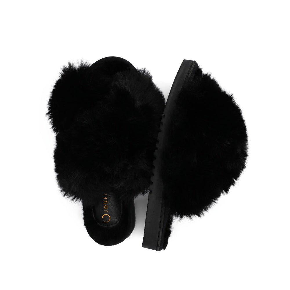 SKYLAH SLIPPERS IN FAUX FUR