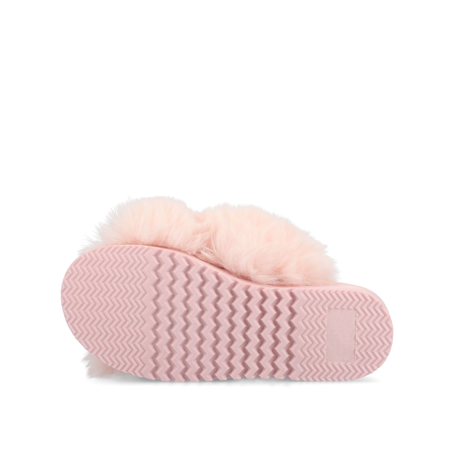 SKYLAH SLIPPERS IN FAUX FUR - Pink Faux Fur