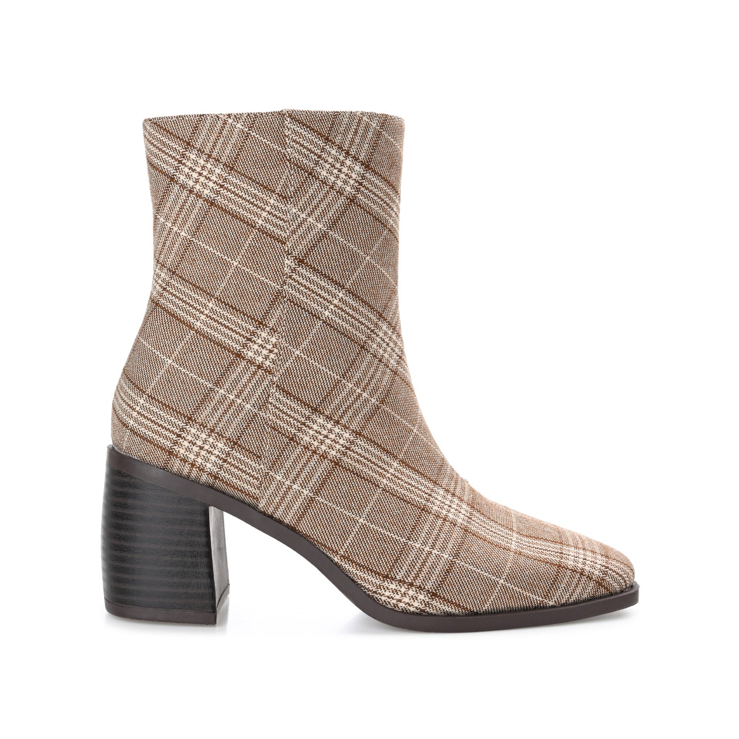 SLOANN HEELED BOOTIES IN FABRIC