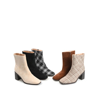 SLOANN HEELED BOOTIES IN FABRIC