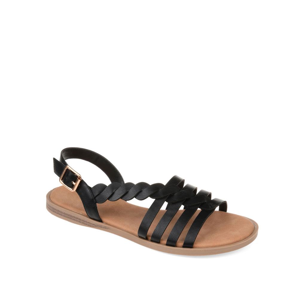 SOLAY MULTI STRAP SANDALS IN FAUX LEATHER