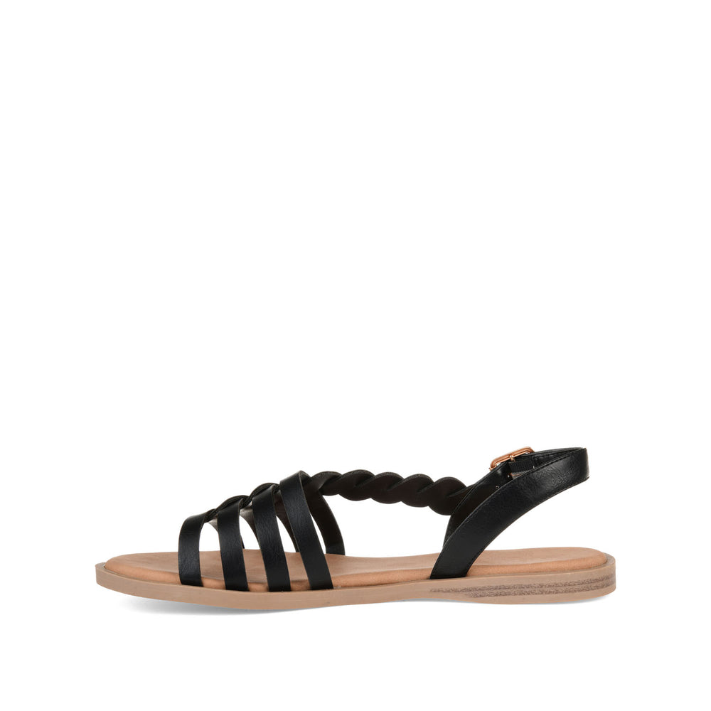 SOLAY MULTI STRAP SANDALS IN FAUX LEATHER