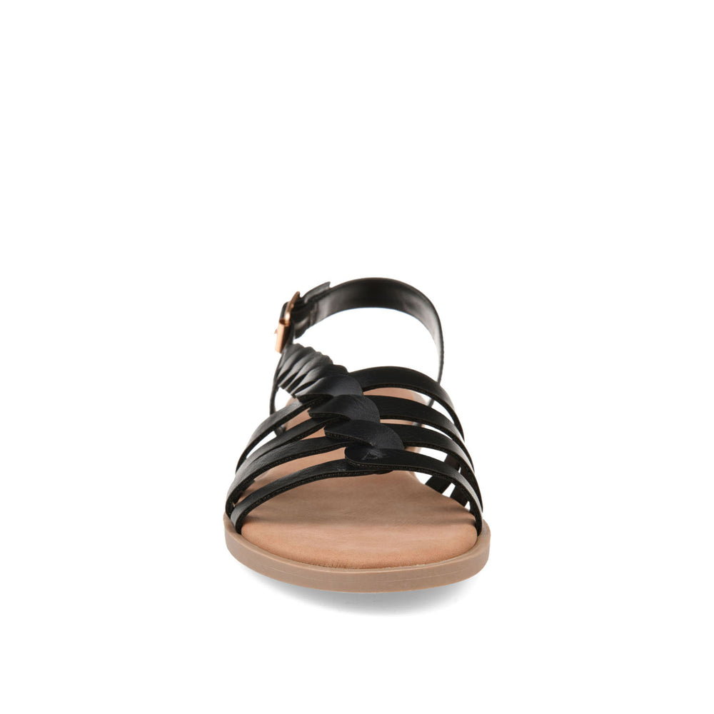 SOLAY MULTI STRAP SANDALS IN FAUX LEATHER