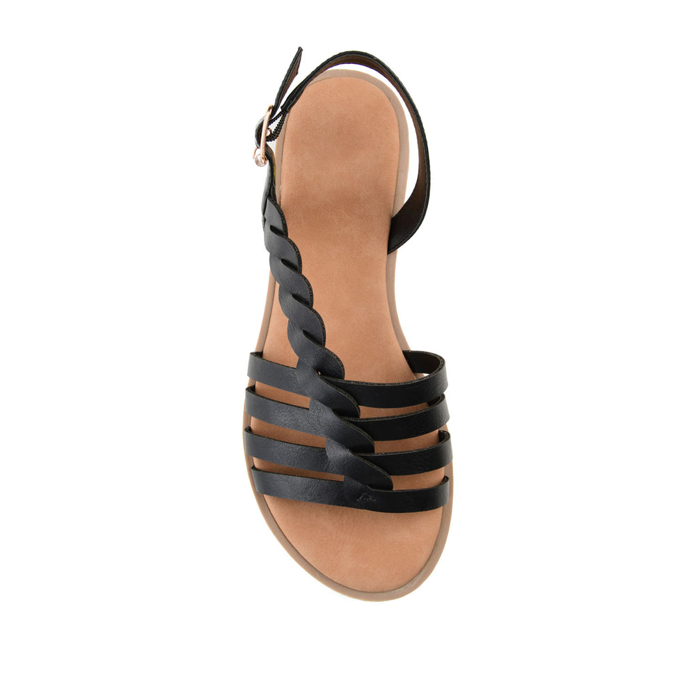 SOLAY MULTI STRAP SANDALS IN FAUX LEATHER