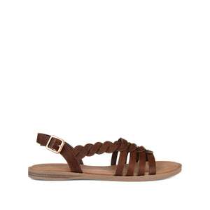 SOLAY MULTI STRAP SANDALS IN VEGAN LEATHER - Brown
