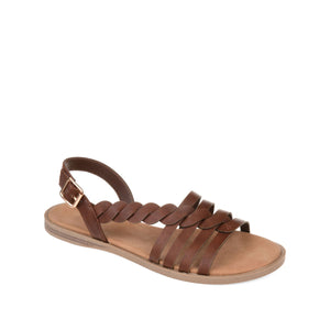 SOLAY MULTI STRAP SANDALS IN VEGAN LEATHER - Brown
