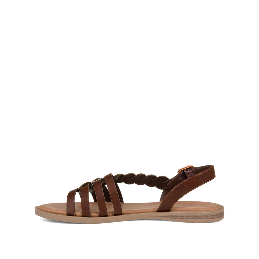 SOLAY MULTI STRAP SANDALS IN FAUX LEATHER