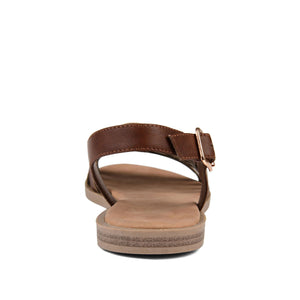 SOLAY MULTI STRAP SANDALS IN VEGAN LEATHER - Brown