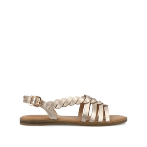 SOLAY MULTI STRAP SANDALS IN VEGAN LEATHER - Champagne