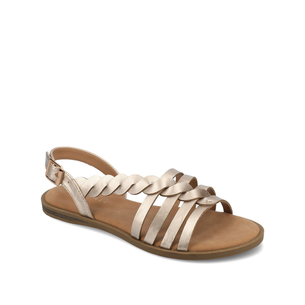 SOLAY MULTI STRAP SANDALS IN FAUX LEATHER