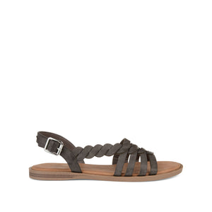 SOLAY MULTI STRAP SANDALS IN VEGAN LEATHER - Grey
